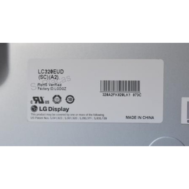 TELA LCD LG LC320EUD (SC) (A2) SEMP TOSHIBA LC-3251FDA Tela LCD LG www.soplacas.tv.br